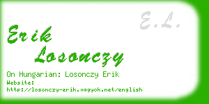 erik losonczy business card